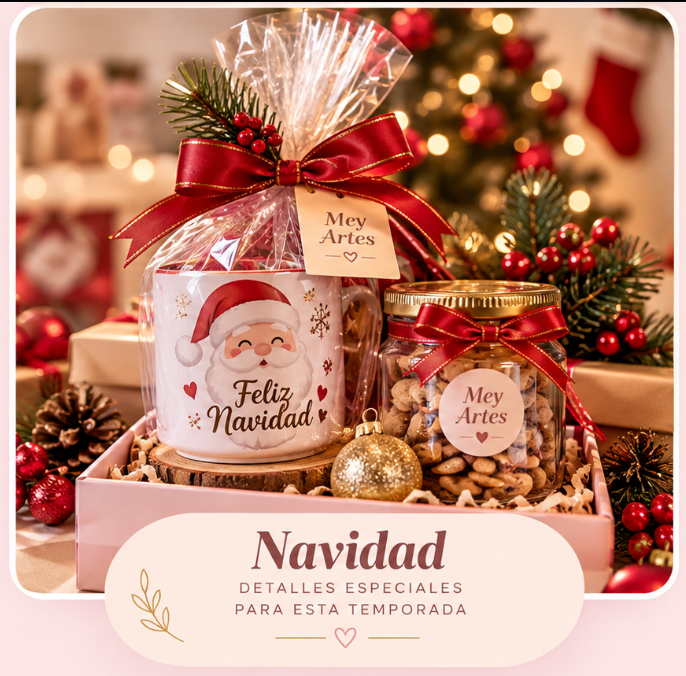Caja de regalo navideña personalizada