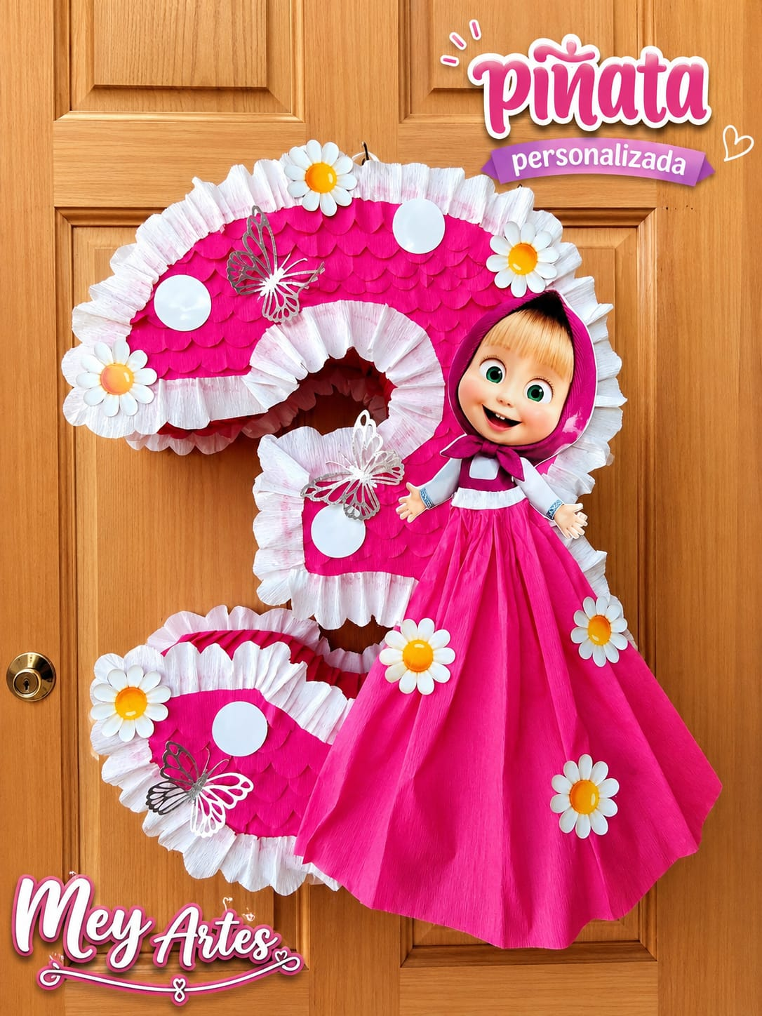 Piñata número 3 personalizada