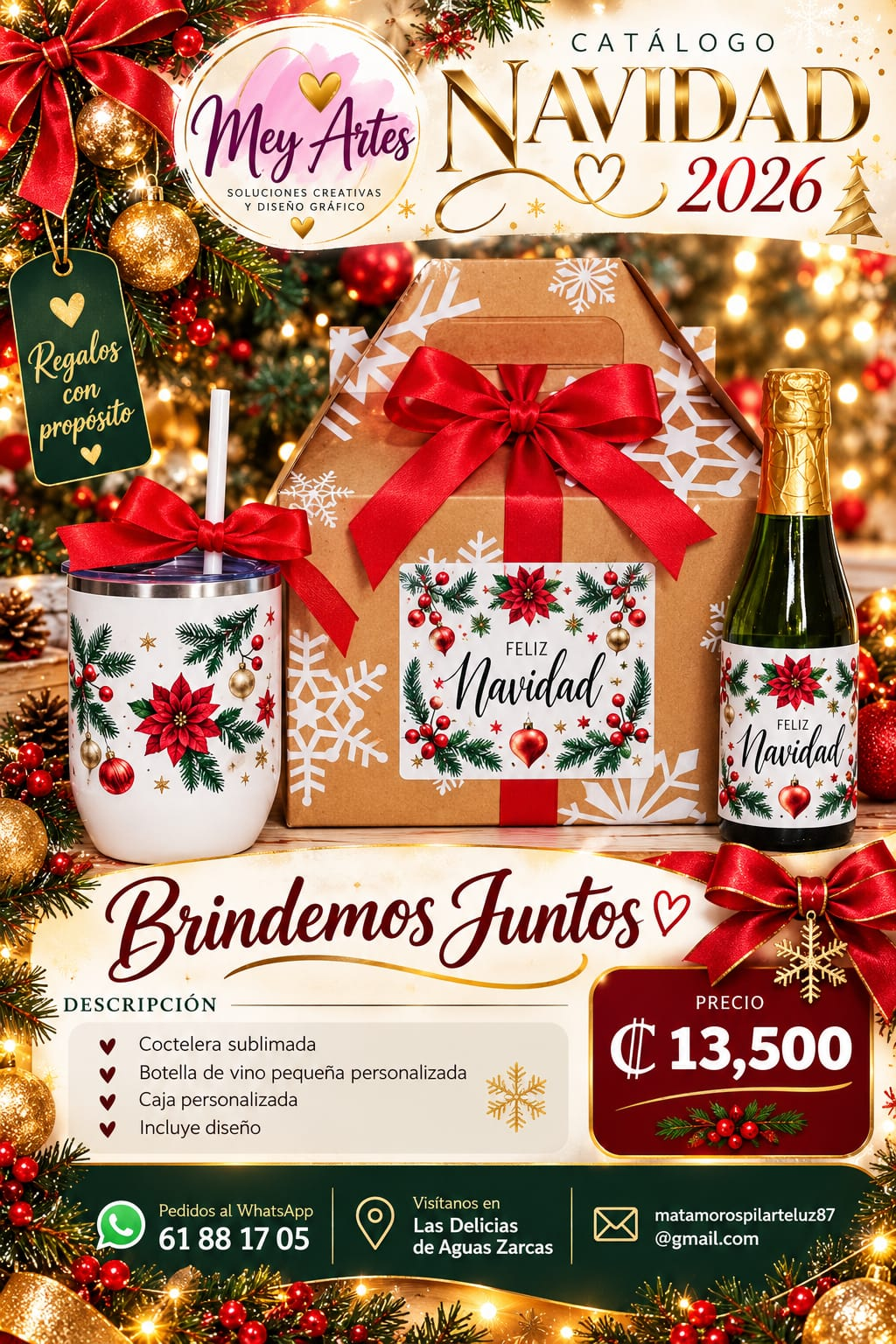 Set navideño Brindemos Juntos