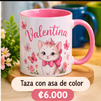 Taza con asa de color