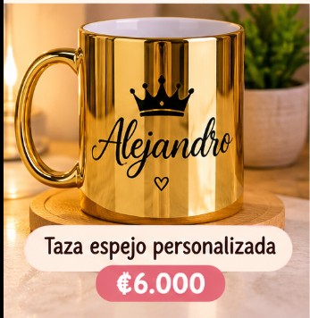 Taza espejo personalizada