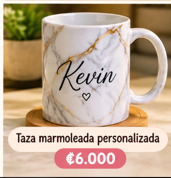 Taza marmoleada personalizada